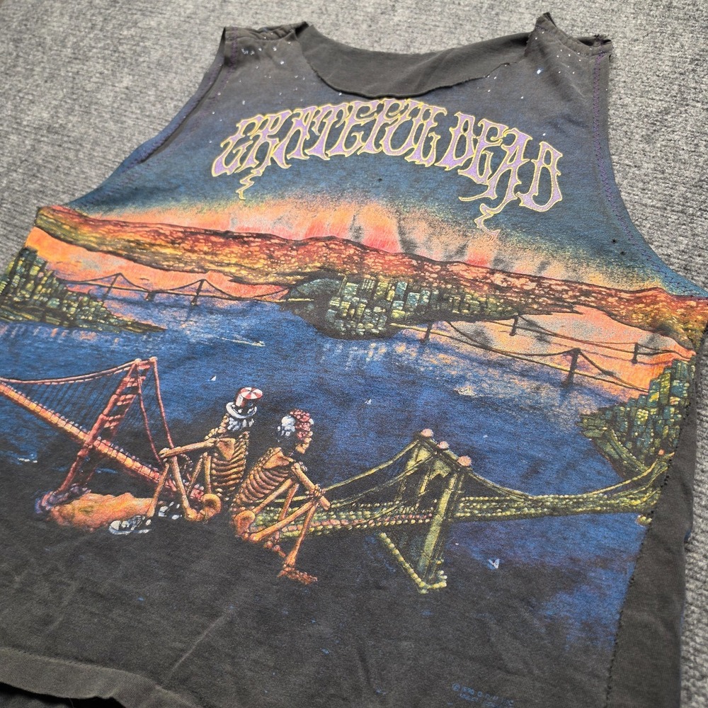 Vintage 1990 Grateful Dead Golden Gate Bridge Tank Top Shirt Brockum Rare